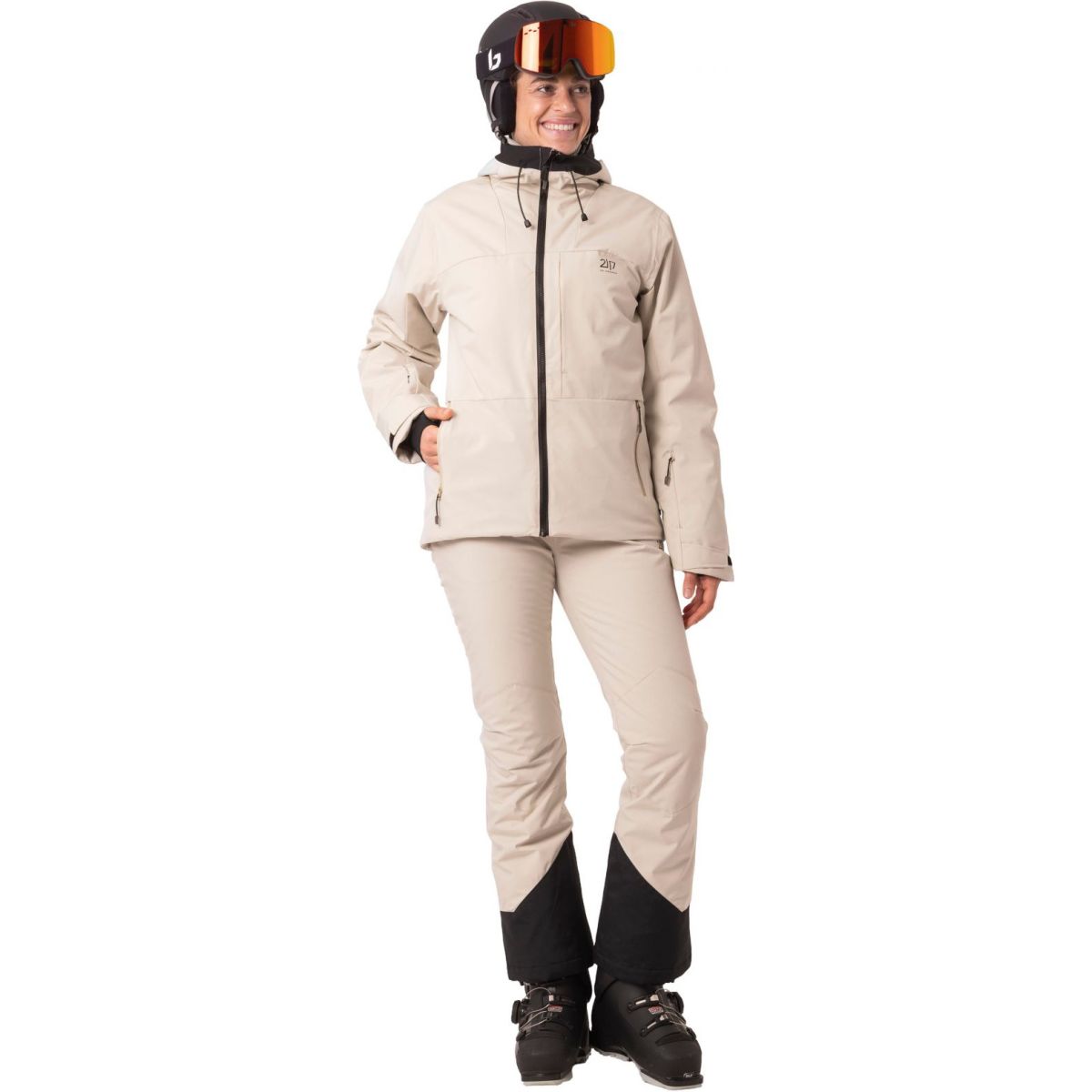 2117 of Sweden Humla, Skijacke, Damen, beige — 2