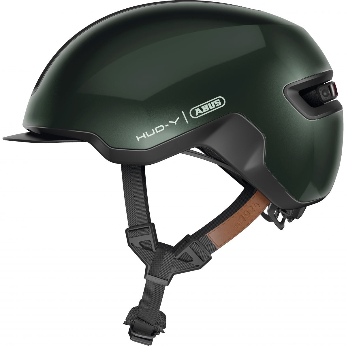 Abus Hud-Y, Fahrradhelm, dunkelgrün — 2