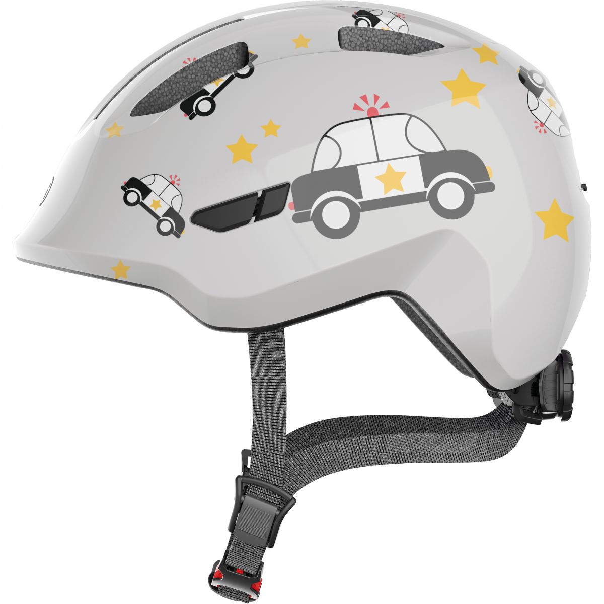 Abus Smiley 3.0, Fahrradhelm, Junior, grey police — 2