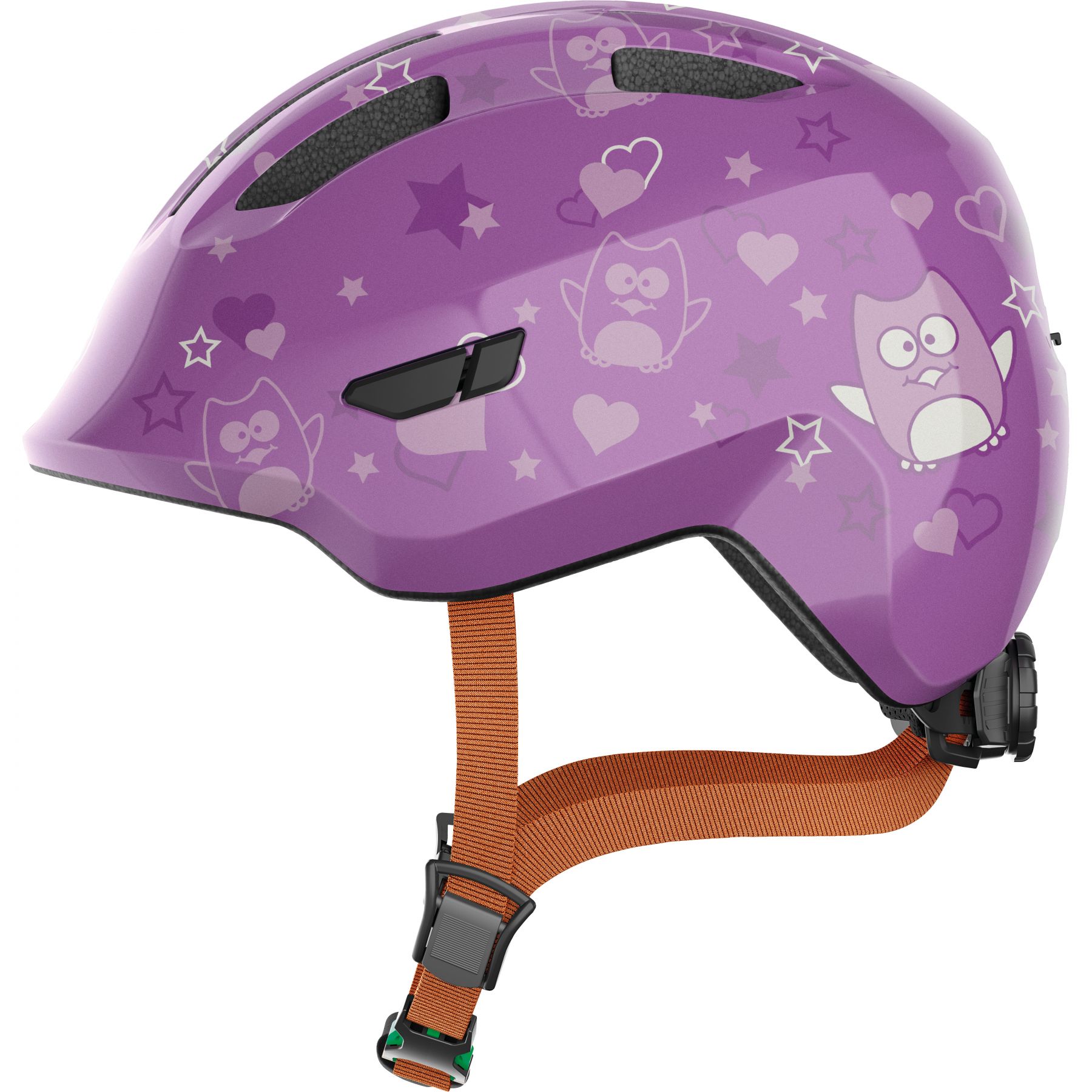 Abus Smiley 3.0, Fahrradhelm, Junior, purple star