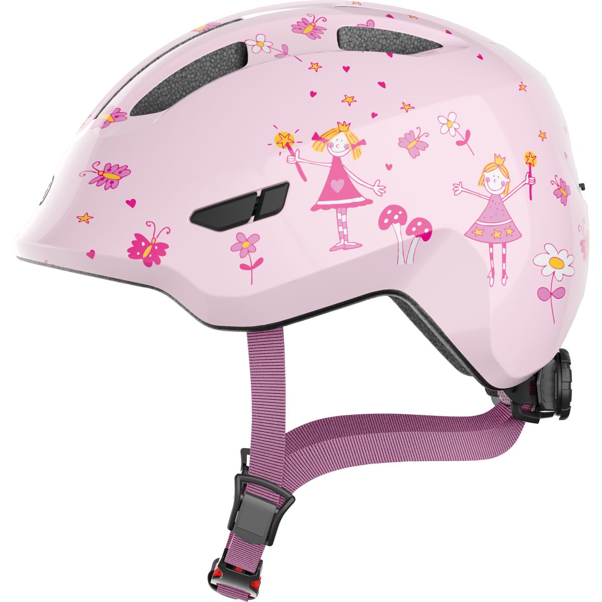 Abus Smiley 3.0, Fahrradhelm, Junior, rose princess — 2