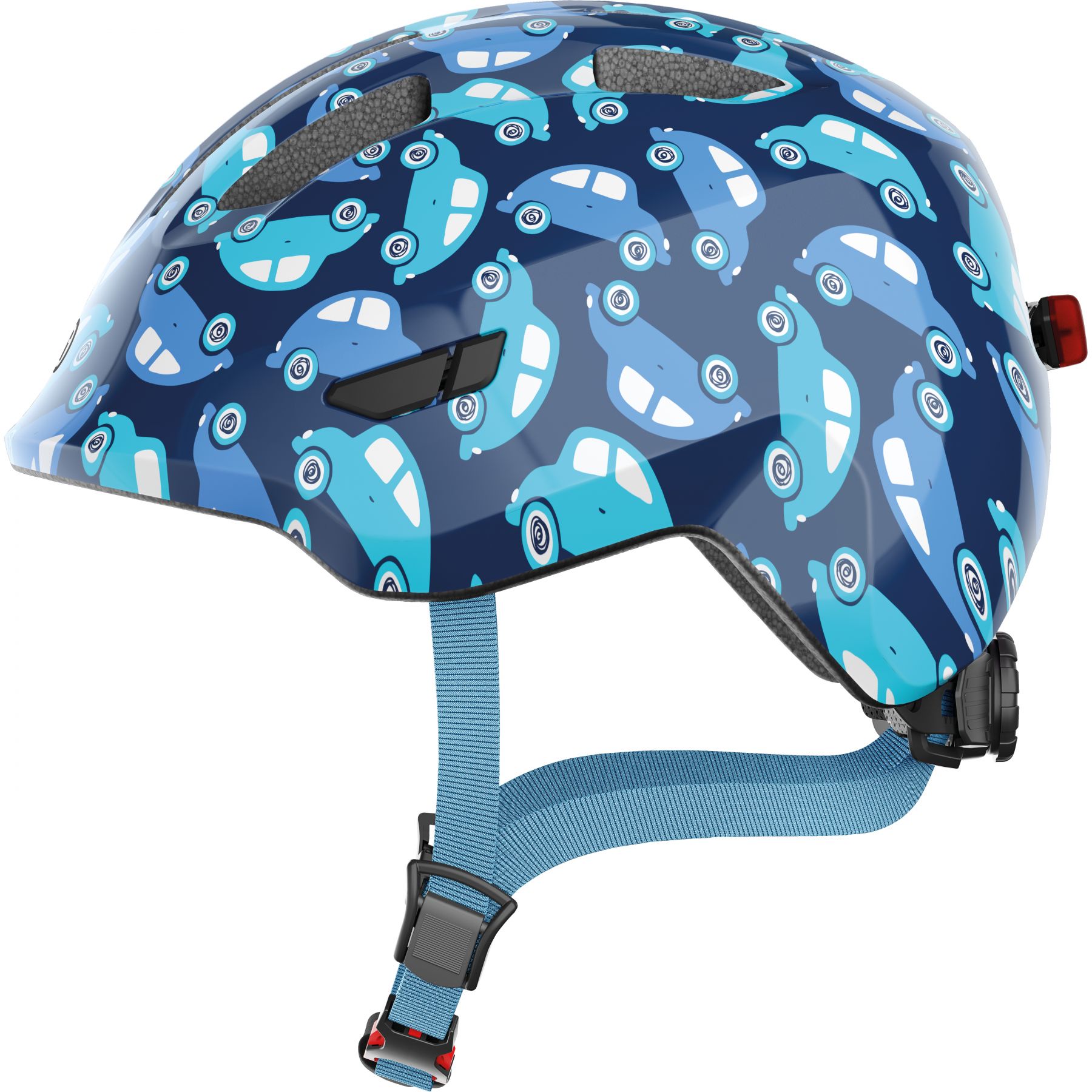 Abus Smiley 3.0 LED, Fahrradhelm, Junior, blue car