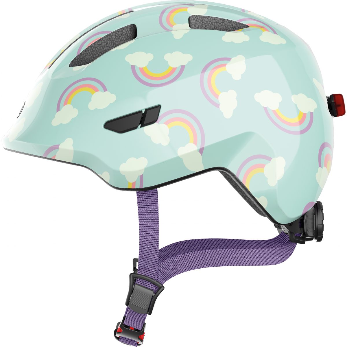 Abus Smiley 3.0 LED, Fahrradhelm, Junior, blue rainbow — 2