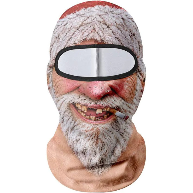 Accezzi Old Man Balaclava, lustige Skimaske, Weihnachtsmann