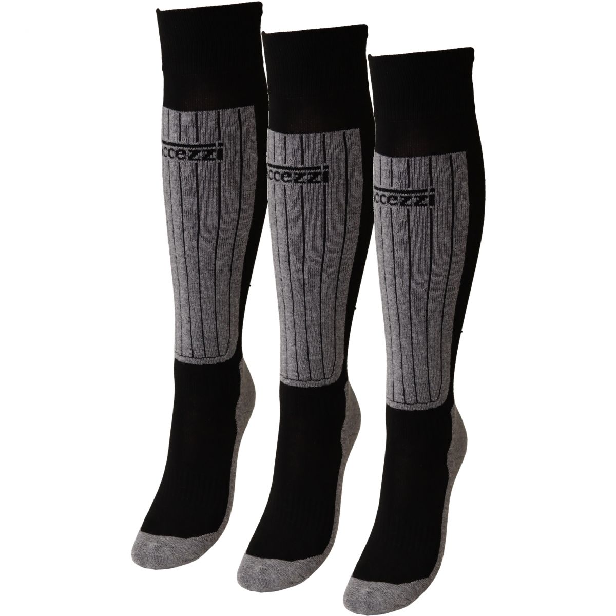 Accezzi Coolmax, Skisocken, 3 Paar, schwarz — 2