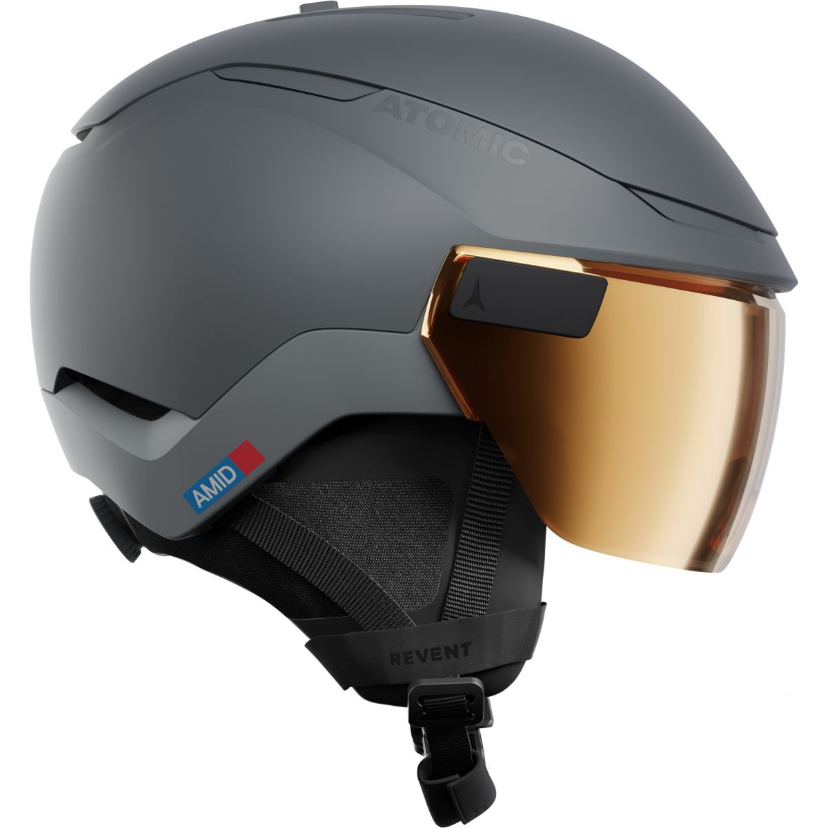 Atomic Revent GT Amid Visor HD Photo, Skihelm mit Visier, grau — 2