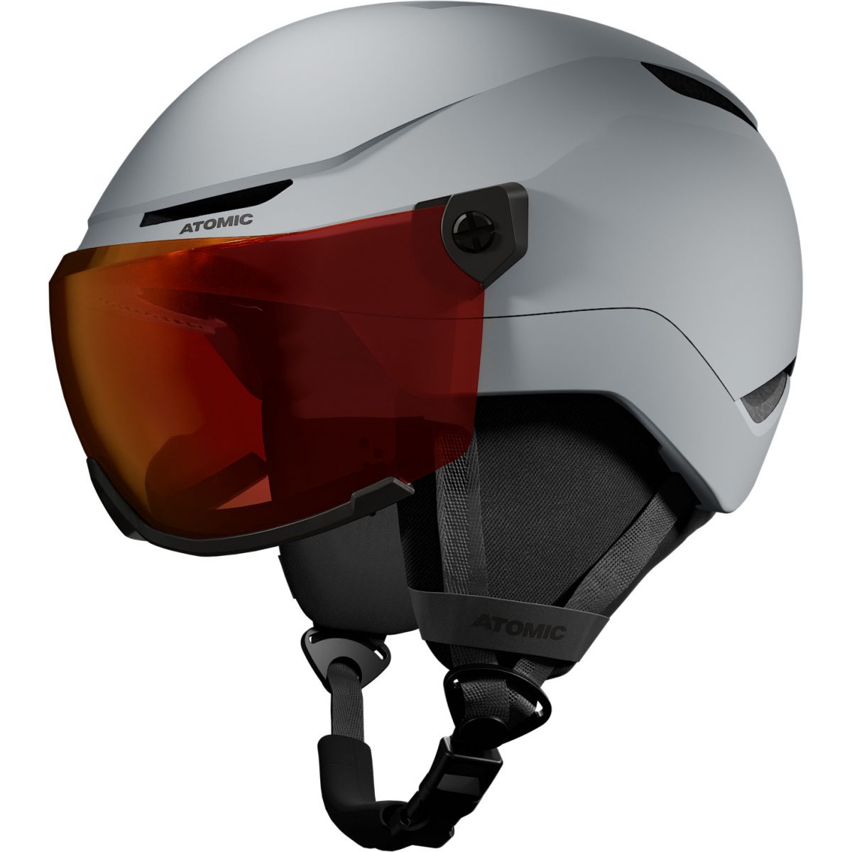 Atomic Revent Visor, Skihelm mit Visier, Junior, grau