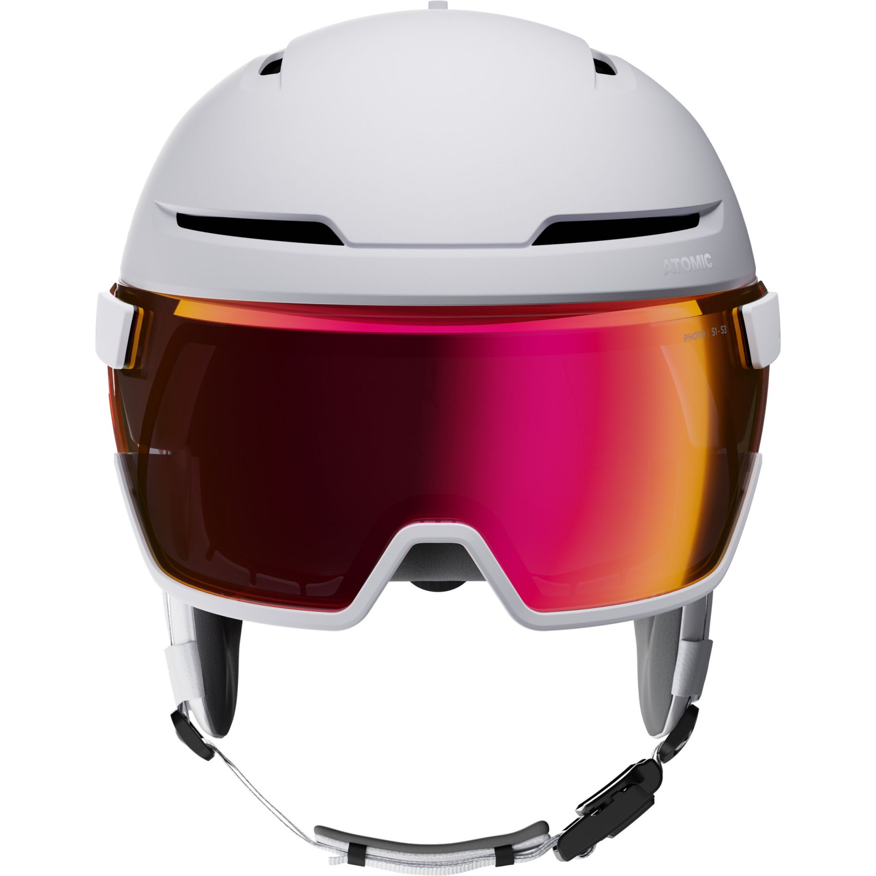 Atomic Savor GT Amid Visor Photo, Skihelm mit Visier, weiß
