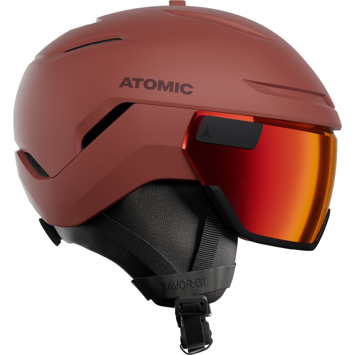 Atomic Savor GT Visor Stereo, Skihelm mit Visier, rot — 2