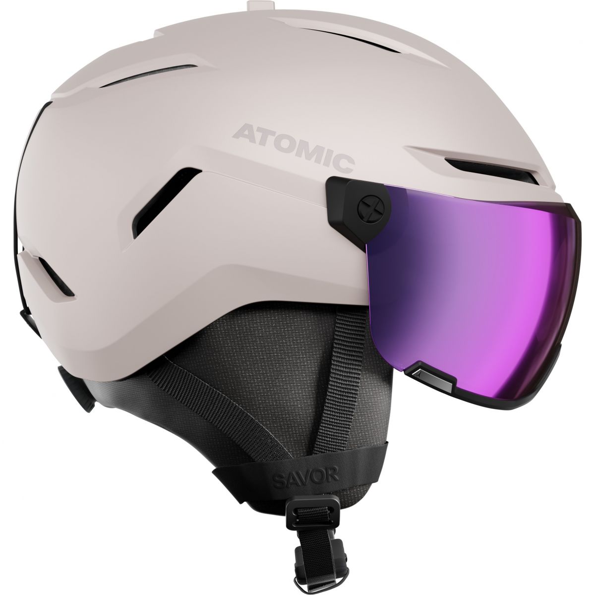 Atomic Savor Visor Stereo, Skihelm mit Visier, grau — 2