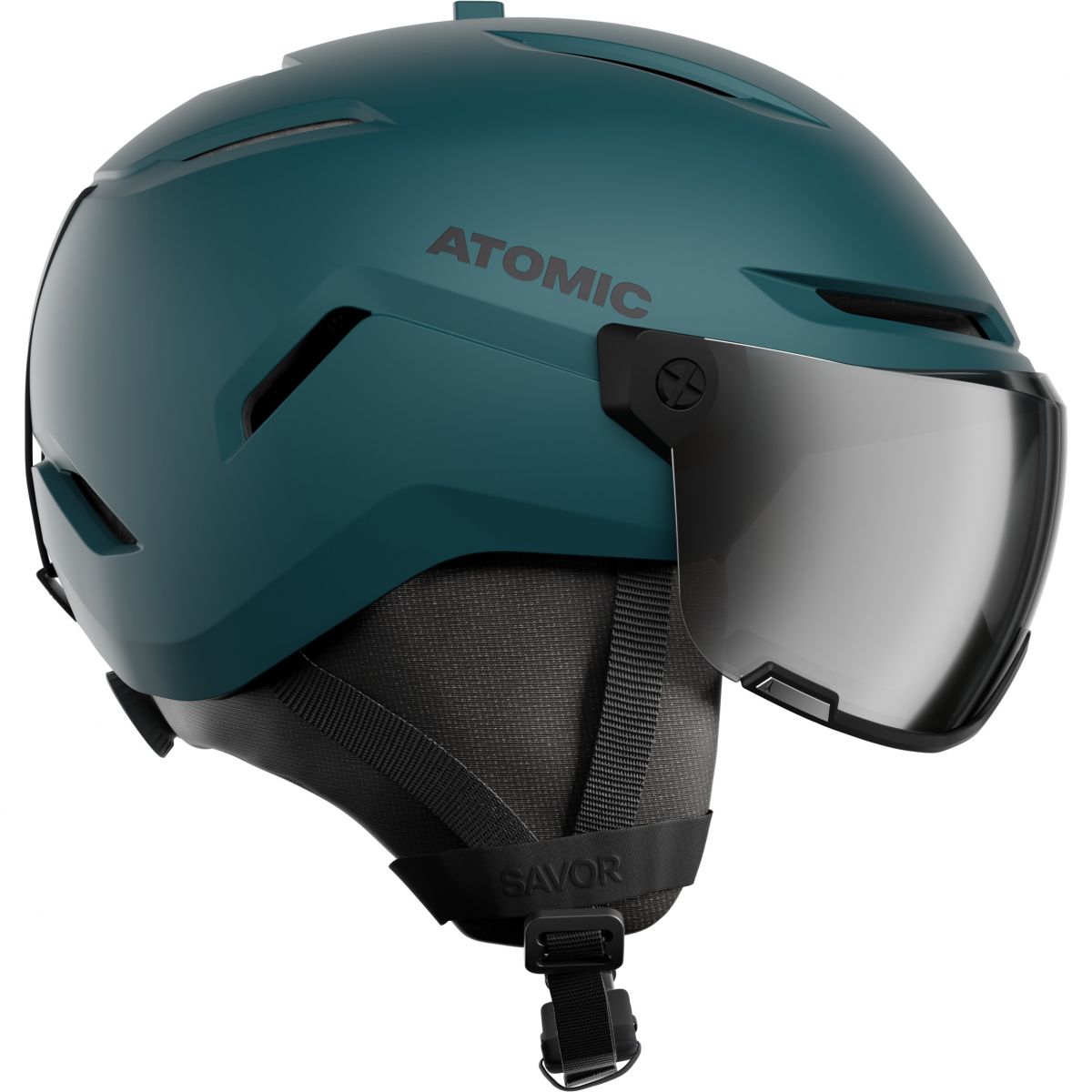 Atomic Savor Visor Stereo, Skihelm mit Visier, grau — 2