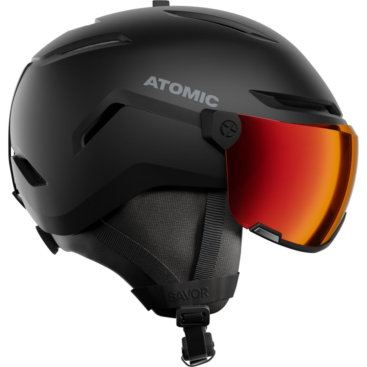 Atomic Savor Visor Stereo, Skihelm mit Visier, schwarz — 2