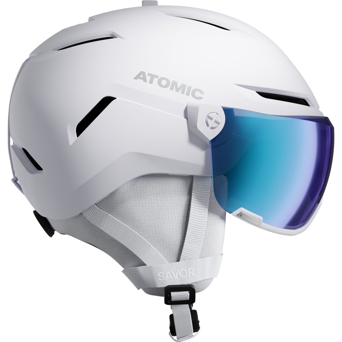 Atomic Savor Visor Stereo, Skihelm mit Visier, weiß — 2