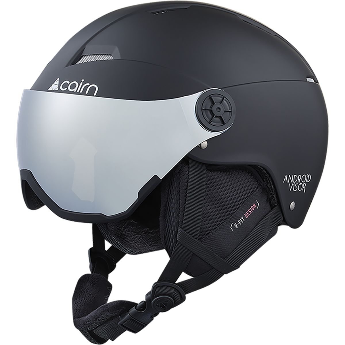 Cairn Android Visier, Skihelm mit Visier, schwarz — 2