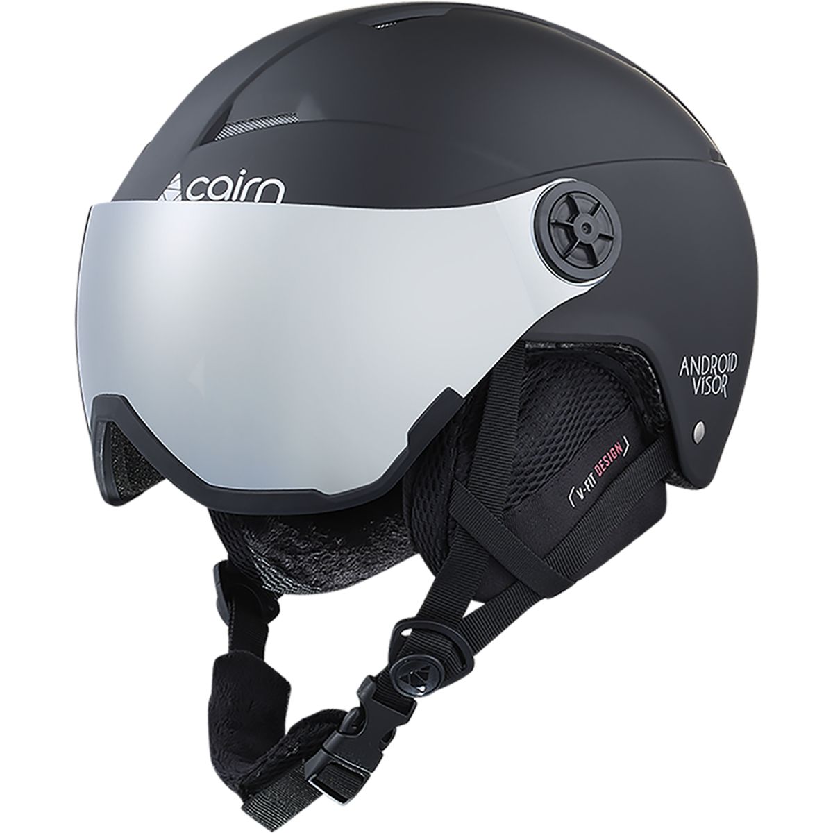 Cairn Android Visor, Skihelm mit Visier, Junior, schwarz — 2