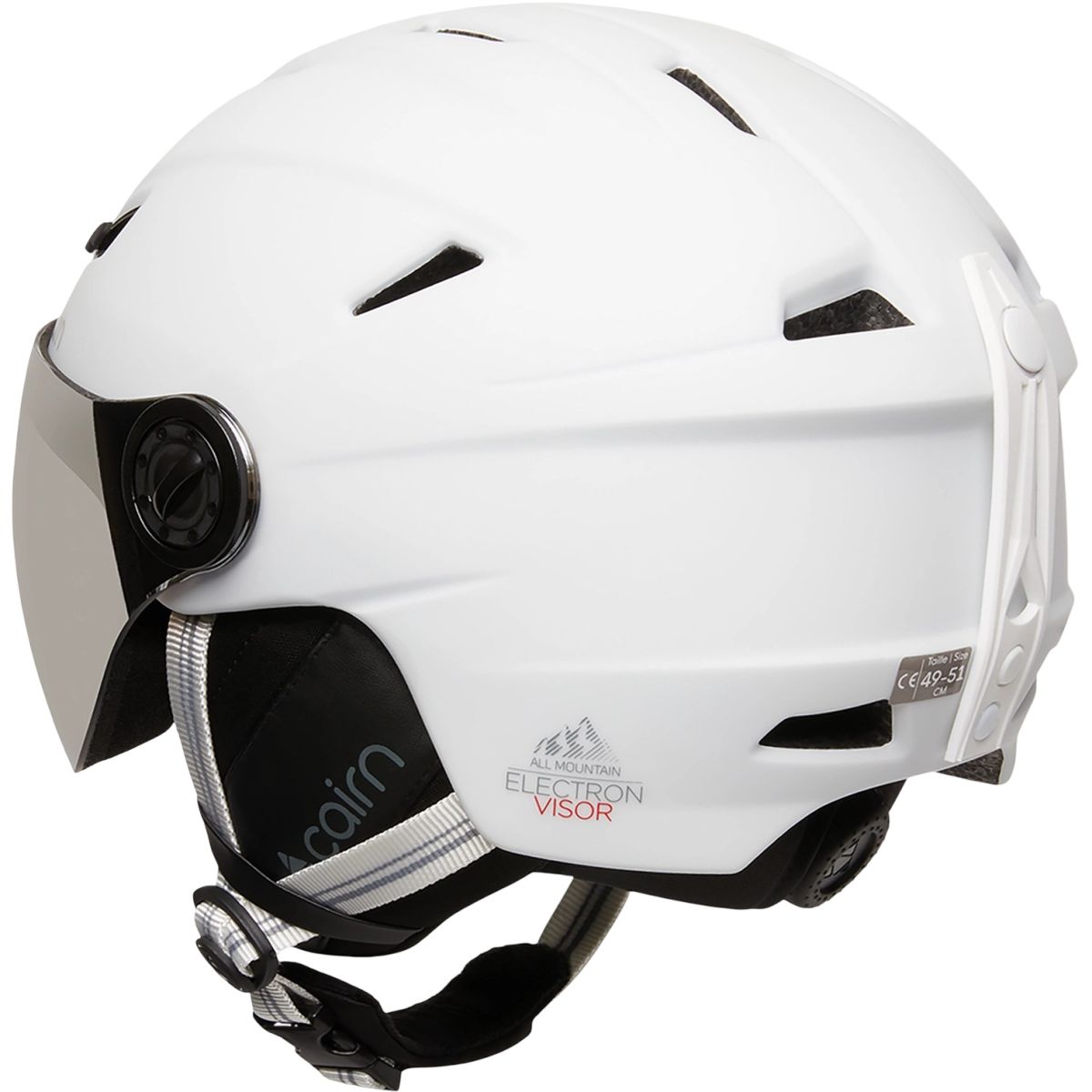 Cairn Electron, Skihelm mit Visier, mattweiß — 2