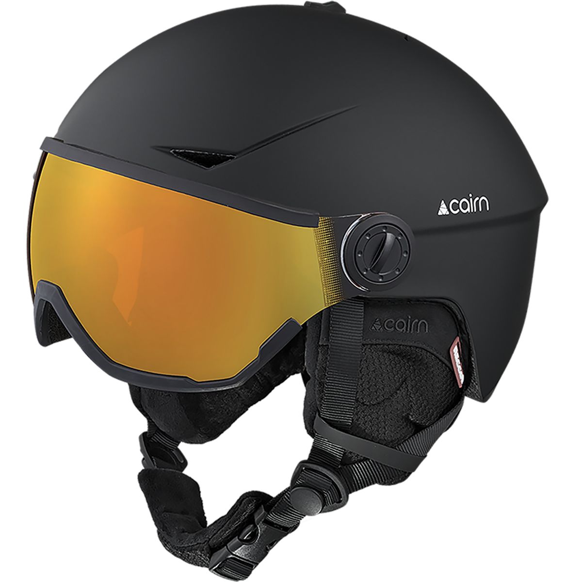 Cairn Rise II Photochromic, Skihelm mit Visier, schwarz — 2
