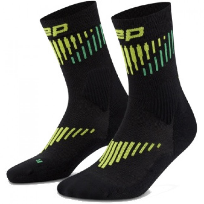 CEP Core Run Merino Socks Mid Cut 3.0, Laufsocken, Damen, black