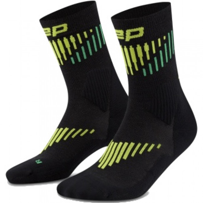 CEP Core Run Merino Socks Mid Cut 3.0, Laufsocken, Herren, black