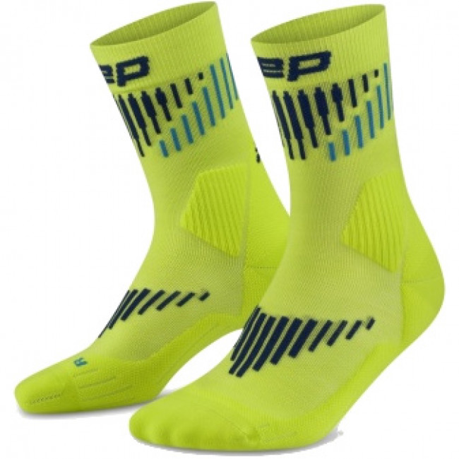 CEP Core Run Merino Socks Mid Cut 3.0, Laufsocken, Herren, gelb