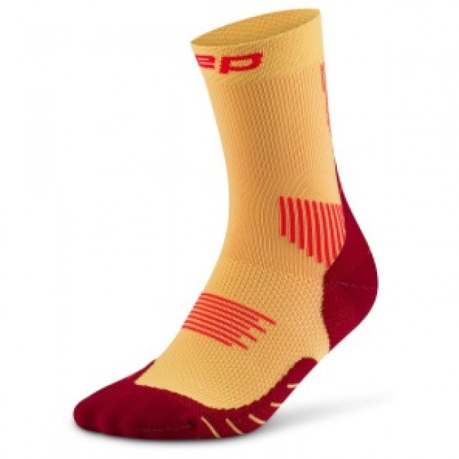 CEP Core Run Socks Mid Cut 5.0, Laufsocken, Damen, gelb
