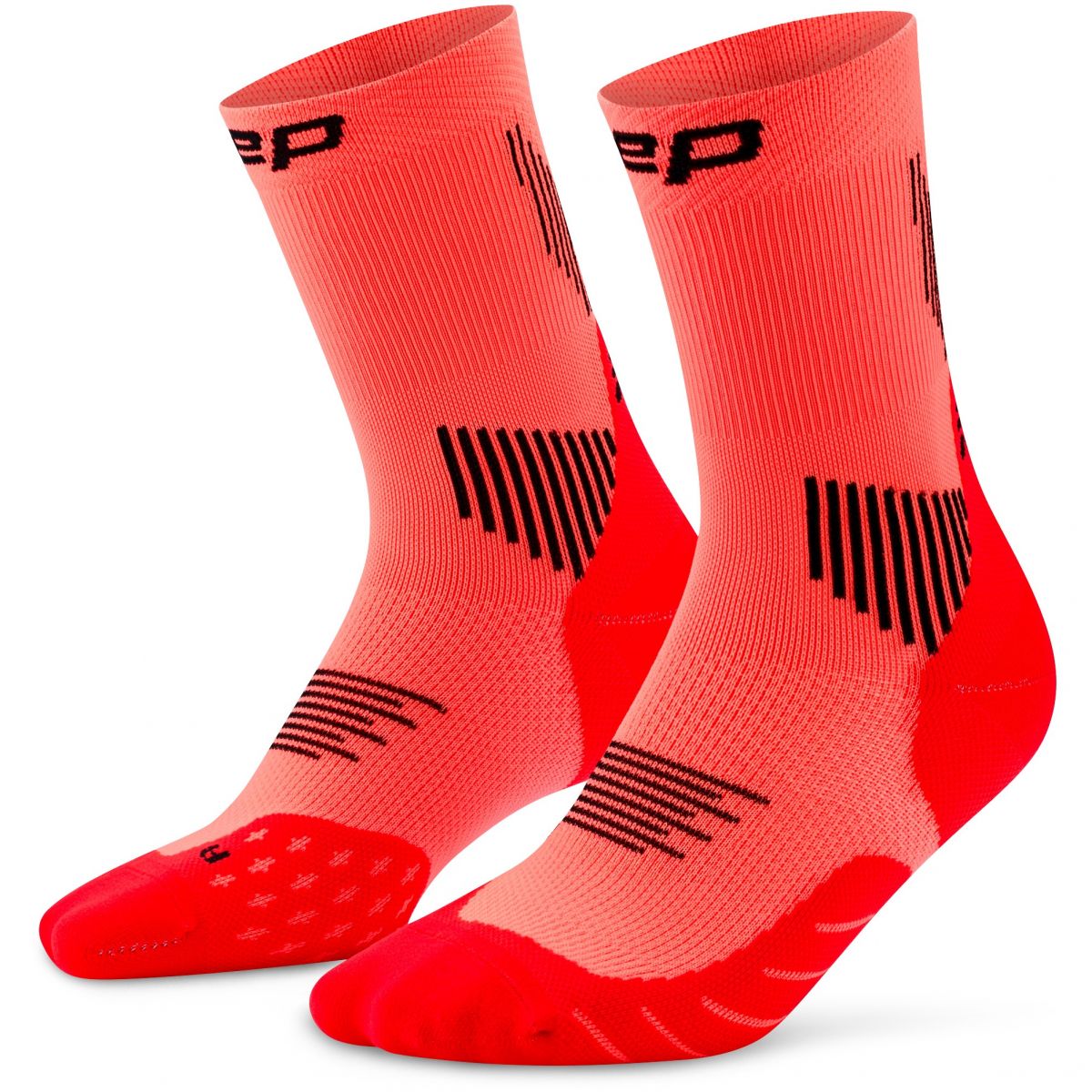 CEP Core Run Socks Mid Cut 5.0, Laufstrümpfe, Damen, neon — 2