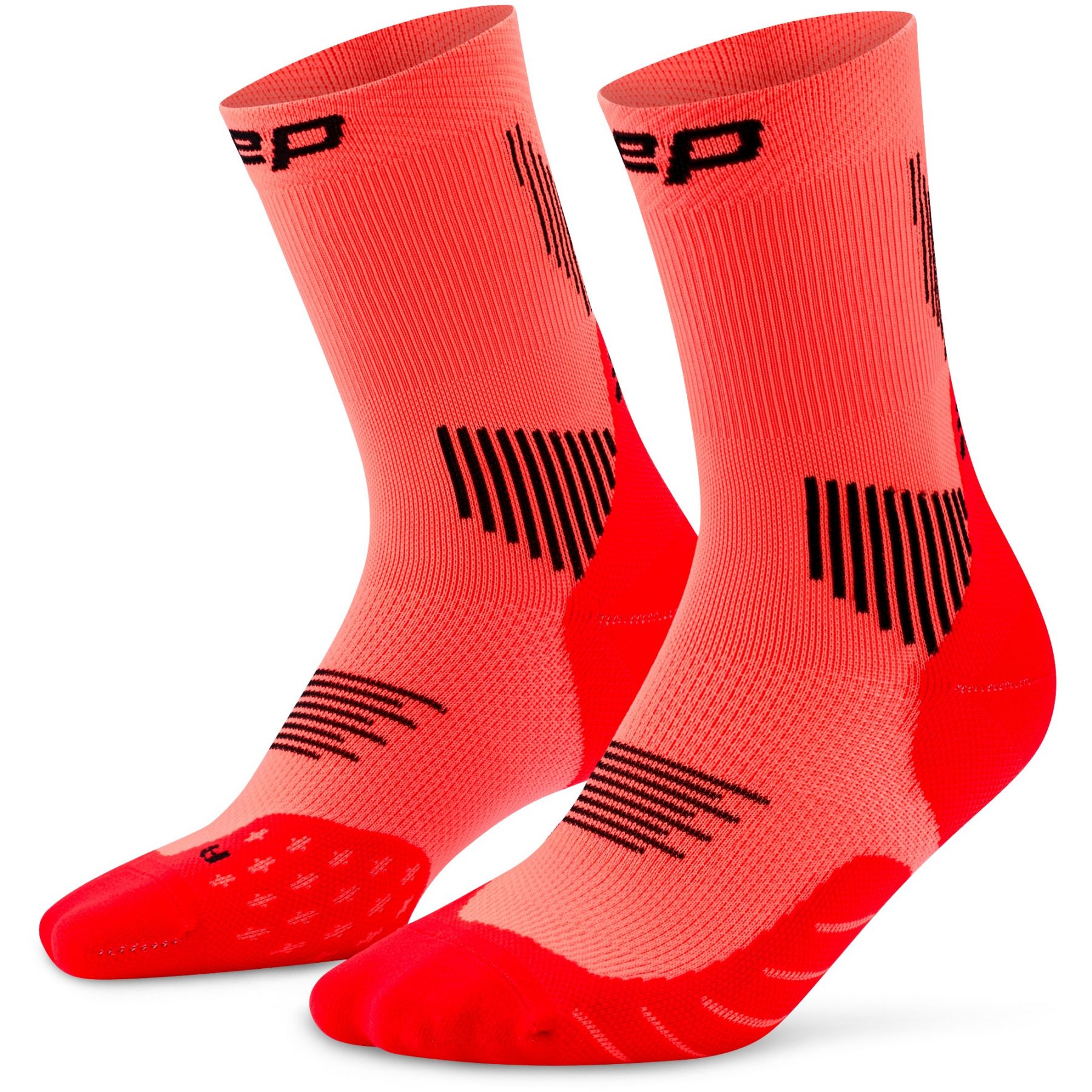 CEP Core Run Socks Mid Cut 5.0, Laufstrümpfe, Damen, neon