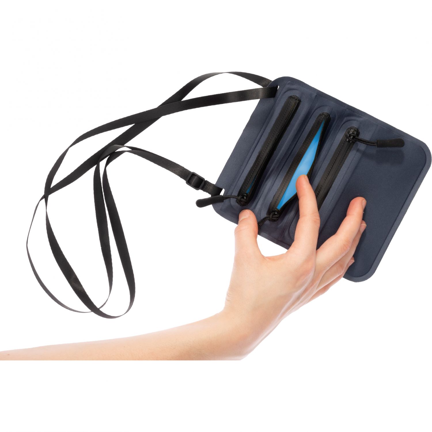 Cocoon Secret Neck Wallet, Geldbörse, marineblau/blau