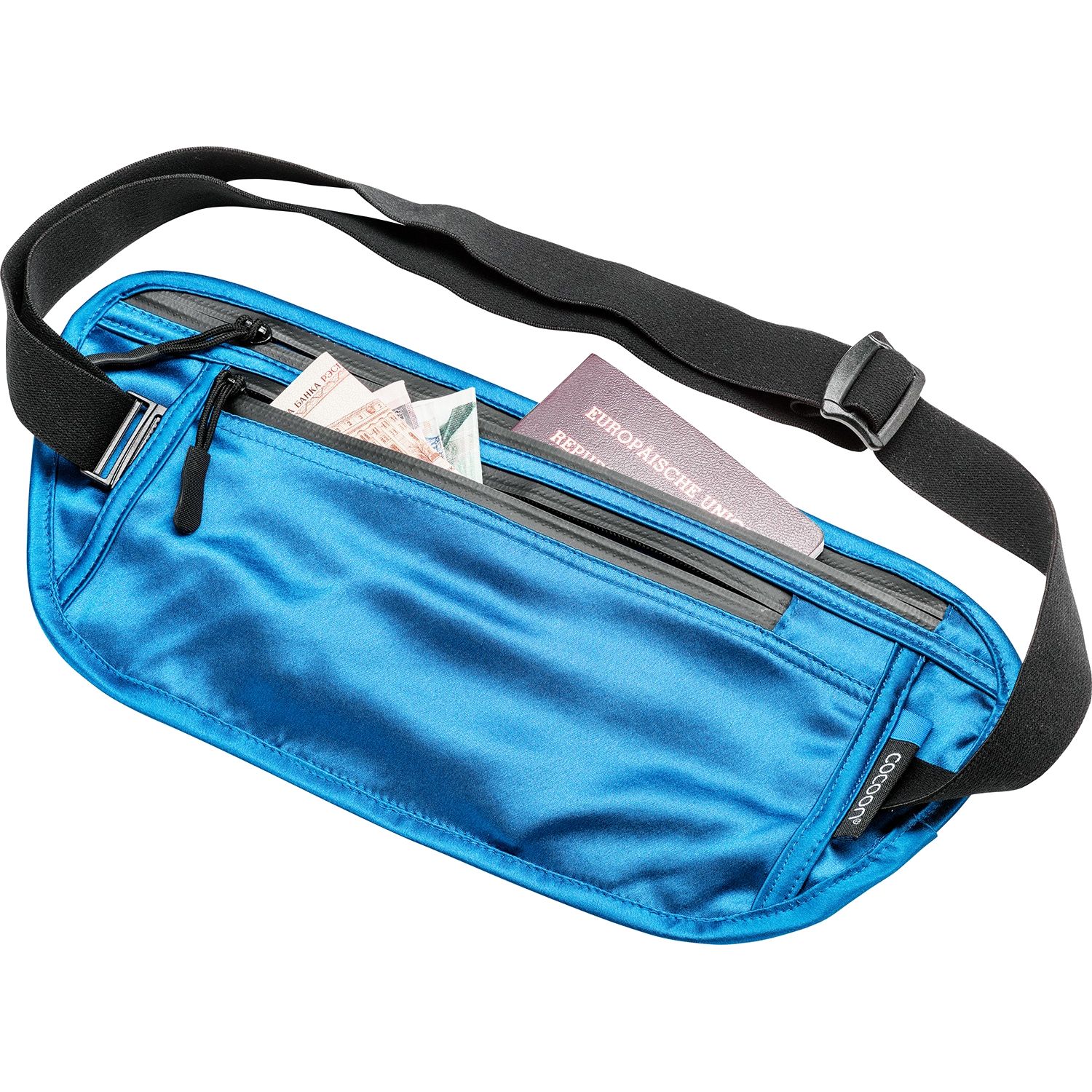 Cocoon Secret Waist Wallet / Silk, Geldbörse, blau lagune