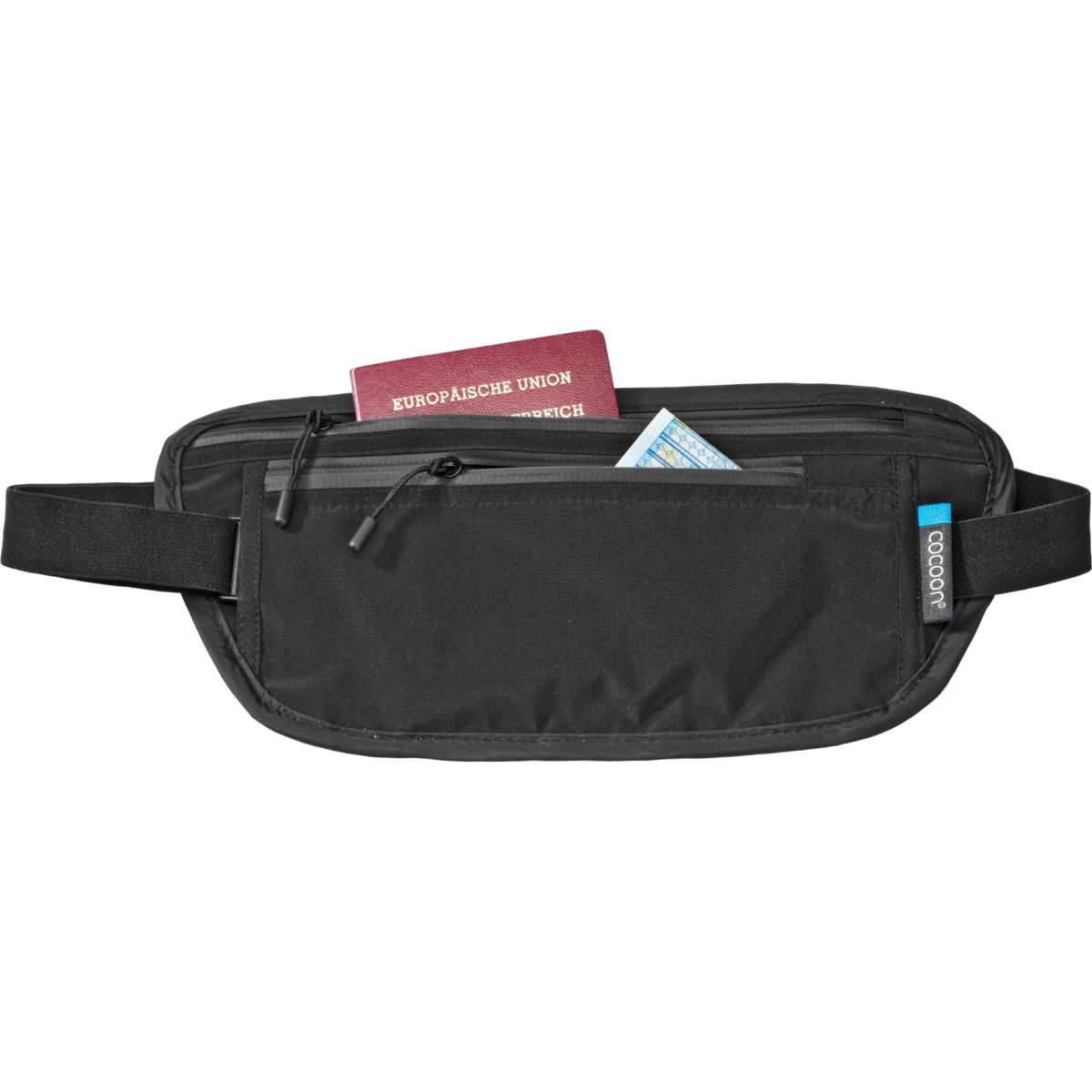 Cocoon Secret Waist Wallet / Silk, Geldbörse, schwarz