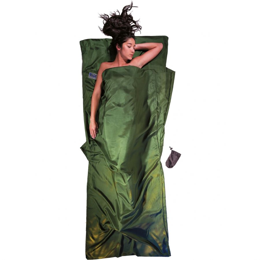 Cocoon TravelSheet, 100% Silk, Schlafsack, dunkel olivgrün