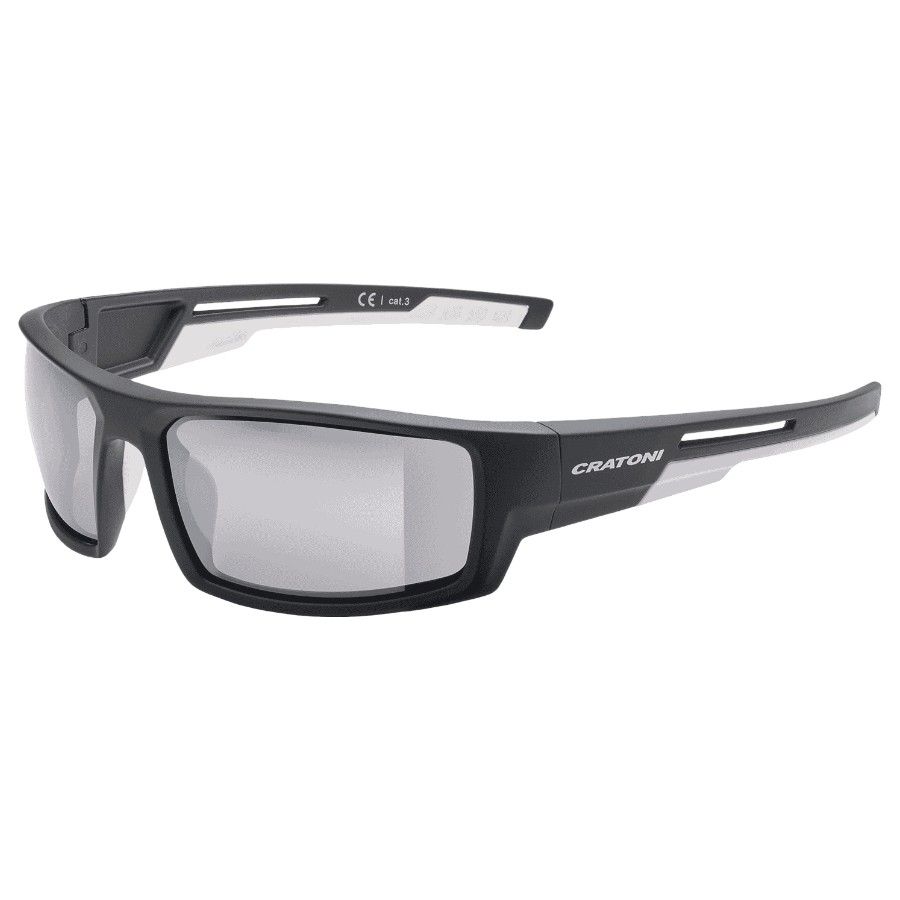Cratoni Raw Smoke W/ Silver Mirror, Sonnenbrille, schwarz