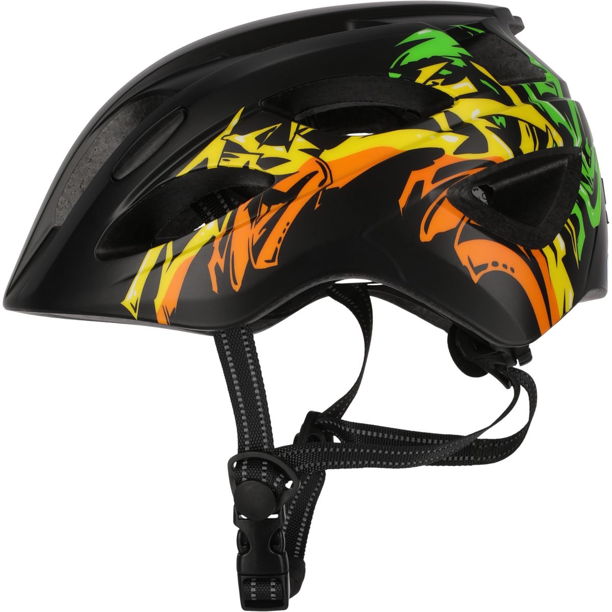 Crazy Safety Cool Grafitti, Fahrradhelm, Junior, schwarz/orange — 2