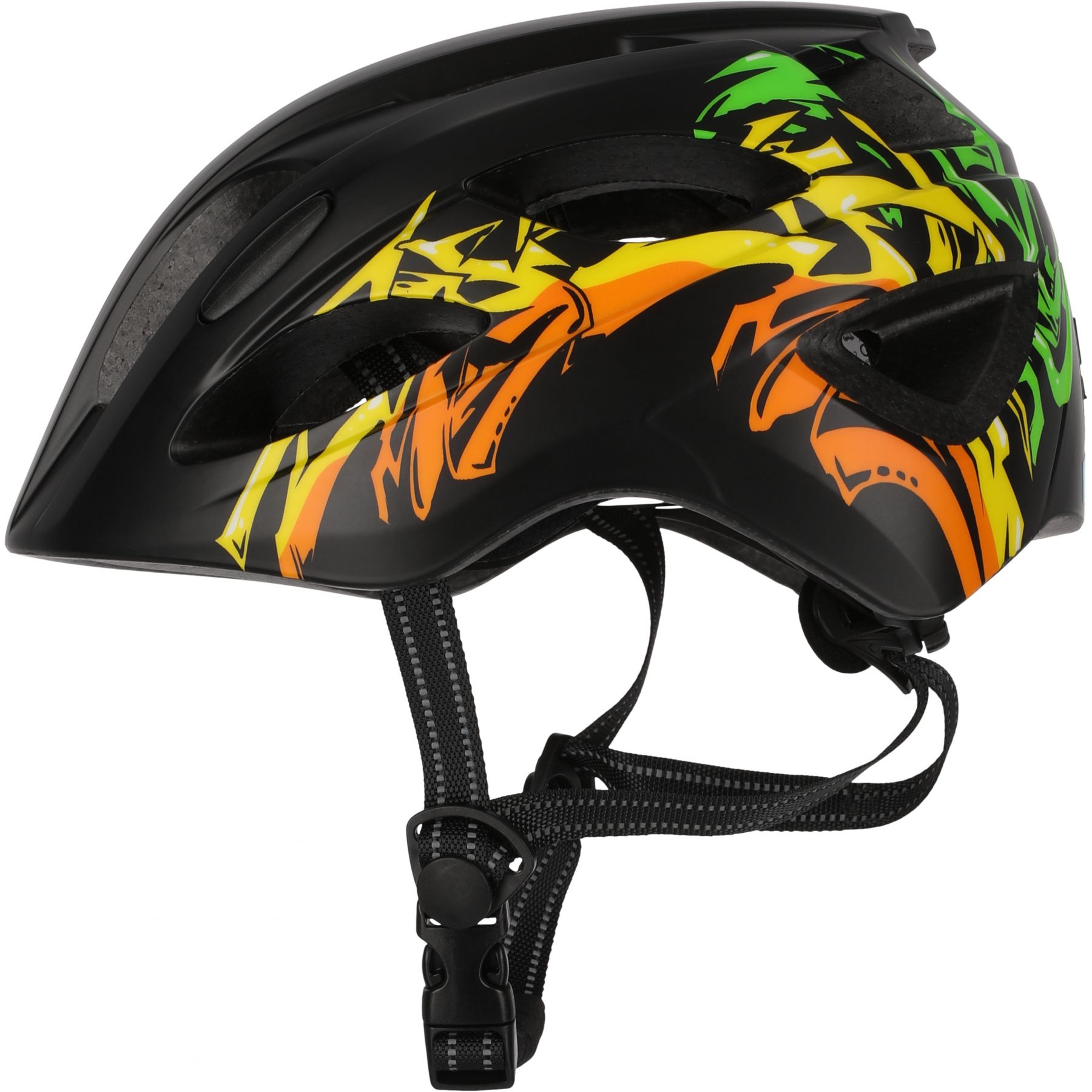 Crazy Safety Cool Grafitti, Fahrradhelm, Junior, schwarz/orange