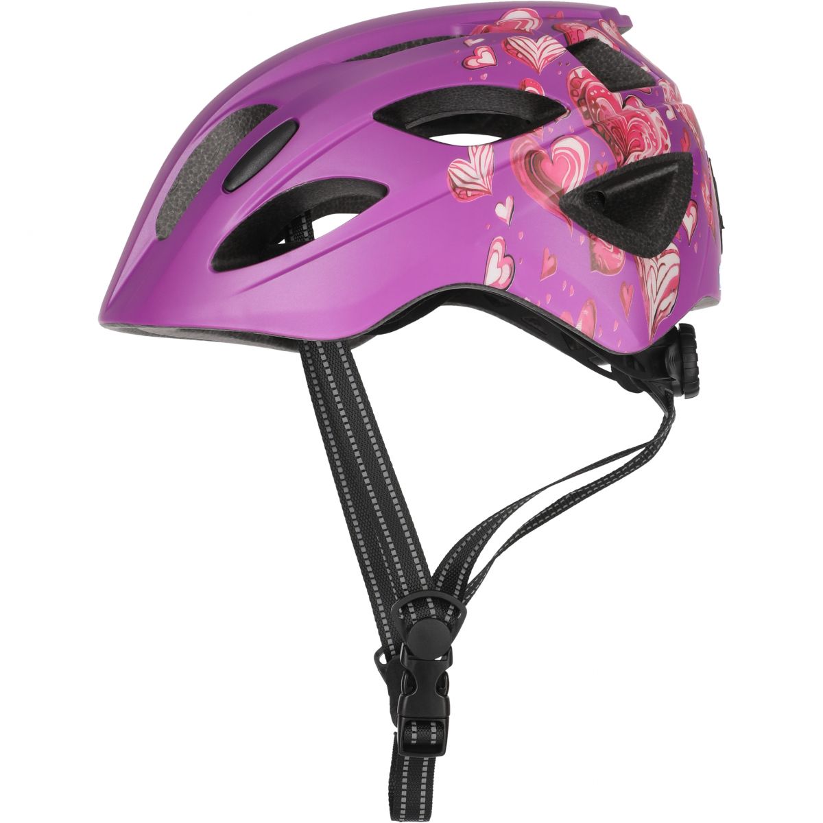 Crazy Safety Cool Heart, Fahrradhelm, Junior, lila — 2