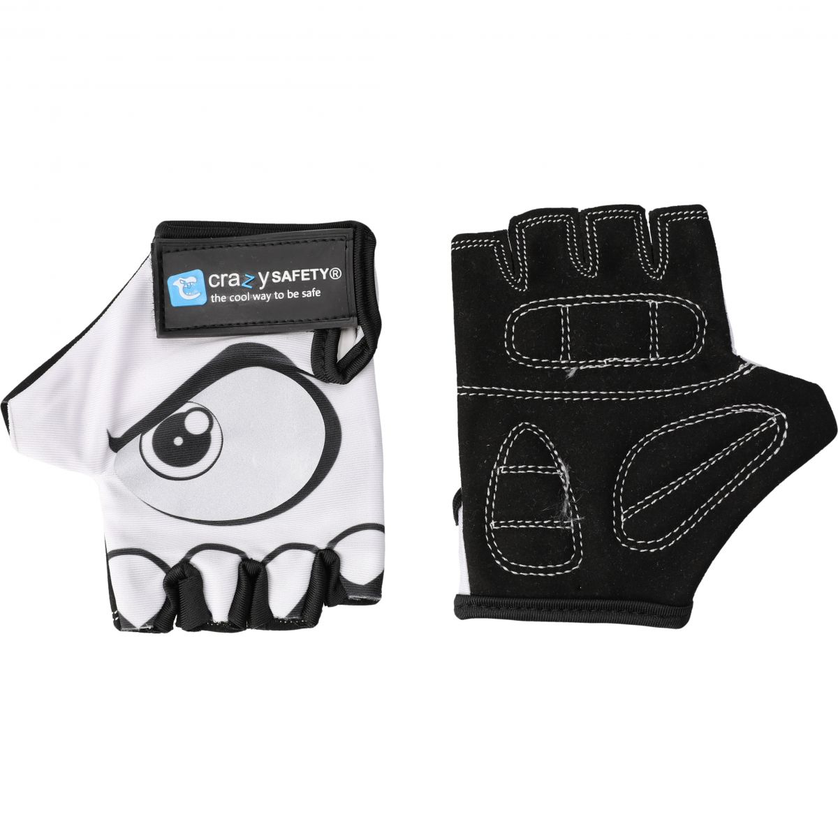 Crazy Safety, Fahrradhandschuhe, Junior, weiss — 2