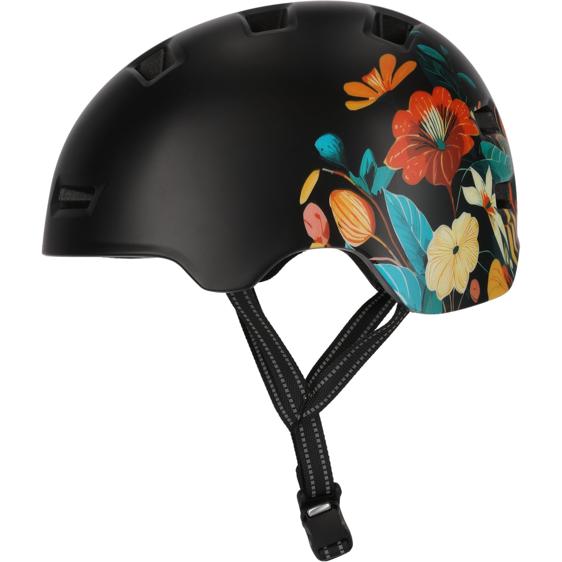 Crazy Safety Rampage Flower, Fahrradhelm, orange