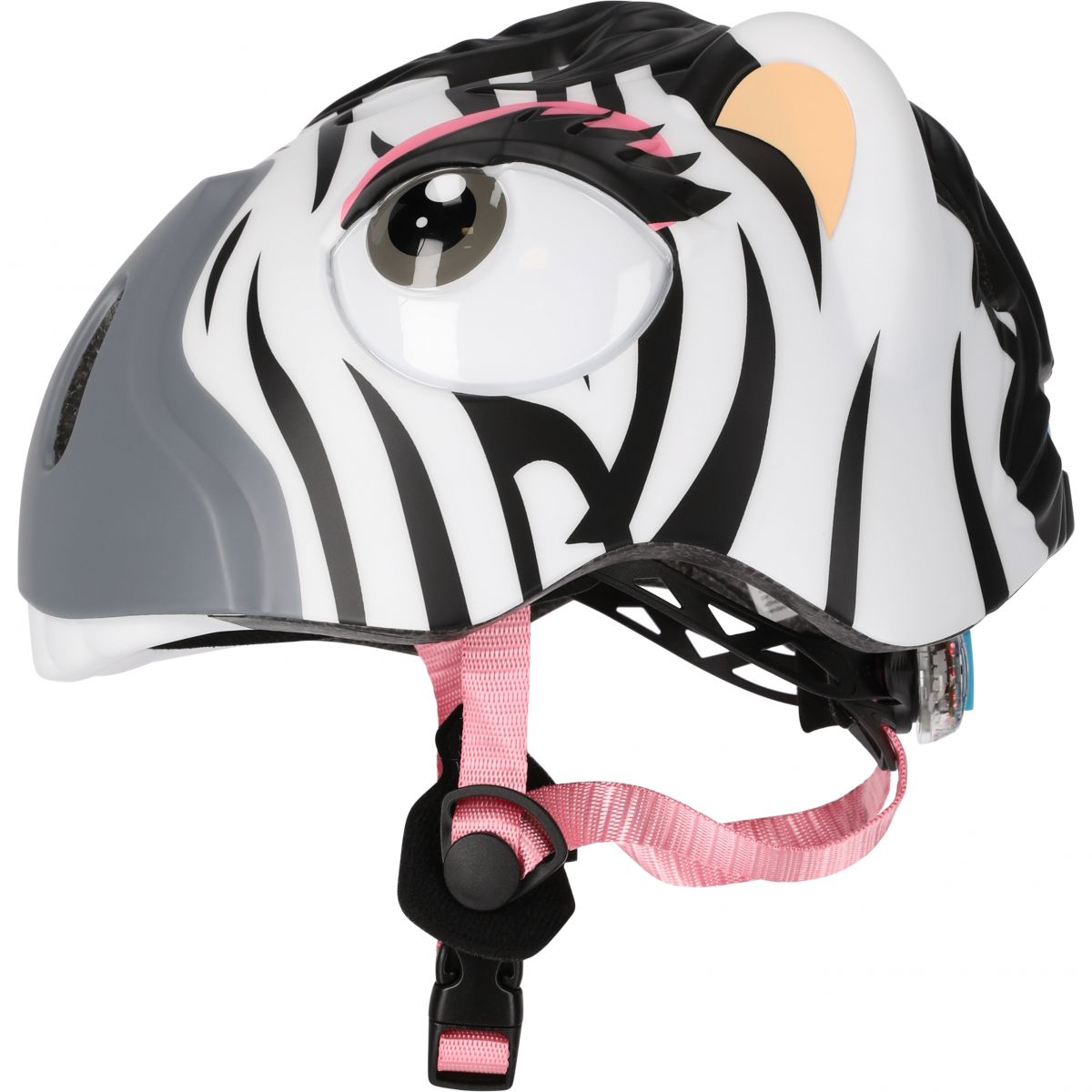Crazy Safety Zebra, Fahrradhelm, Junior, schwarz/weiß — 2