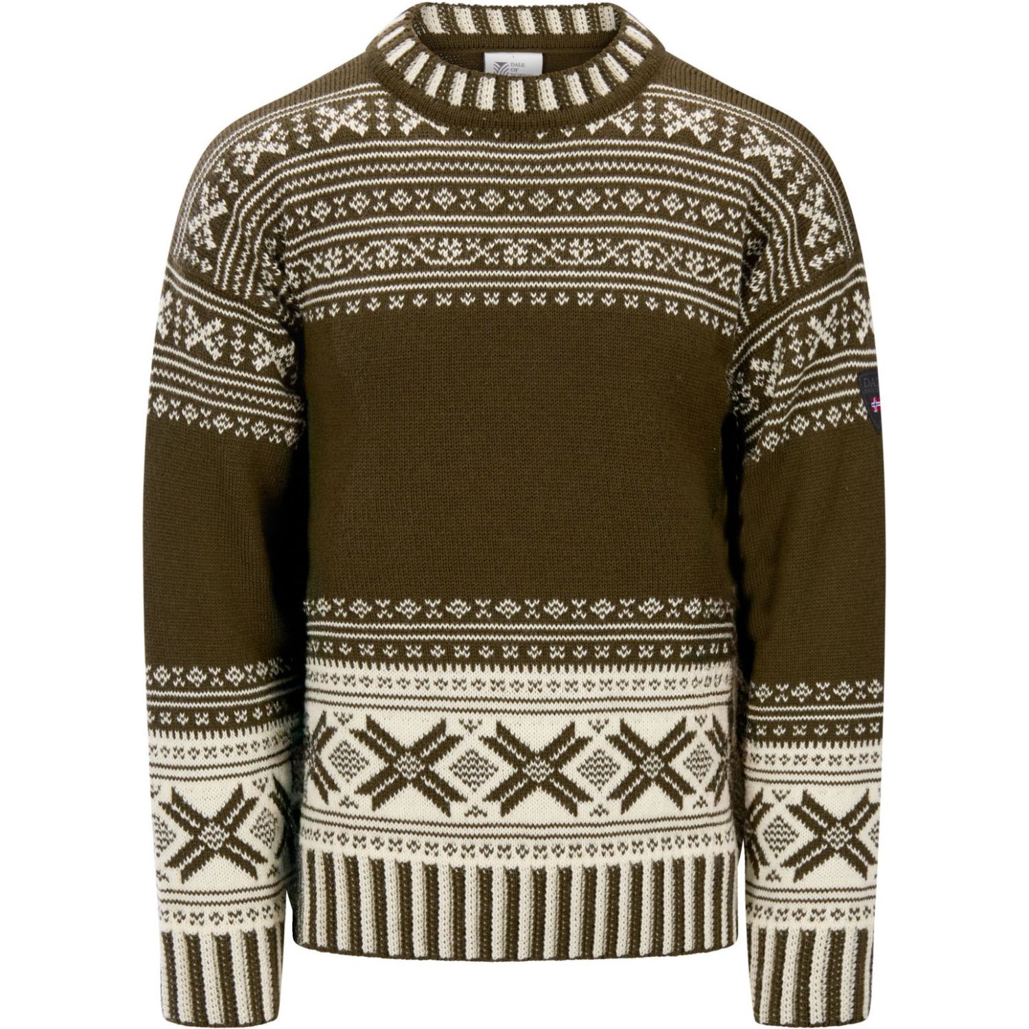 Dale of Norway Torridal Masc Sweater, Fleecejacke, Herren, Armeegrün
