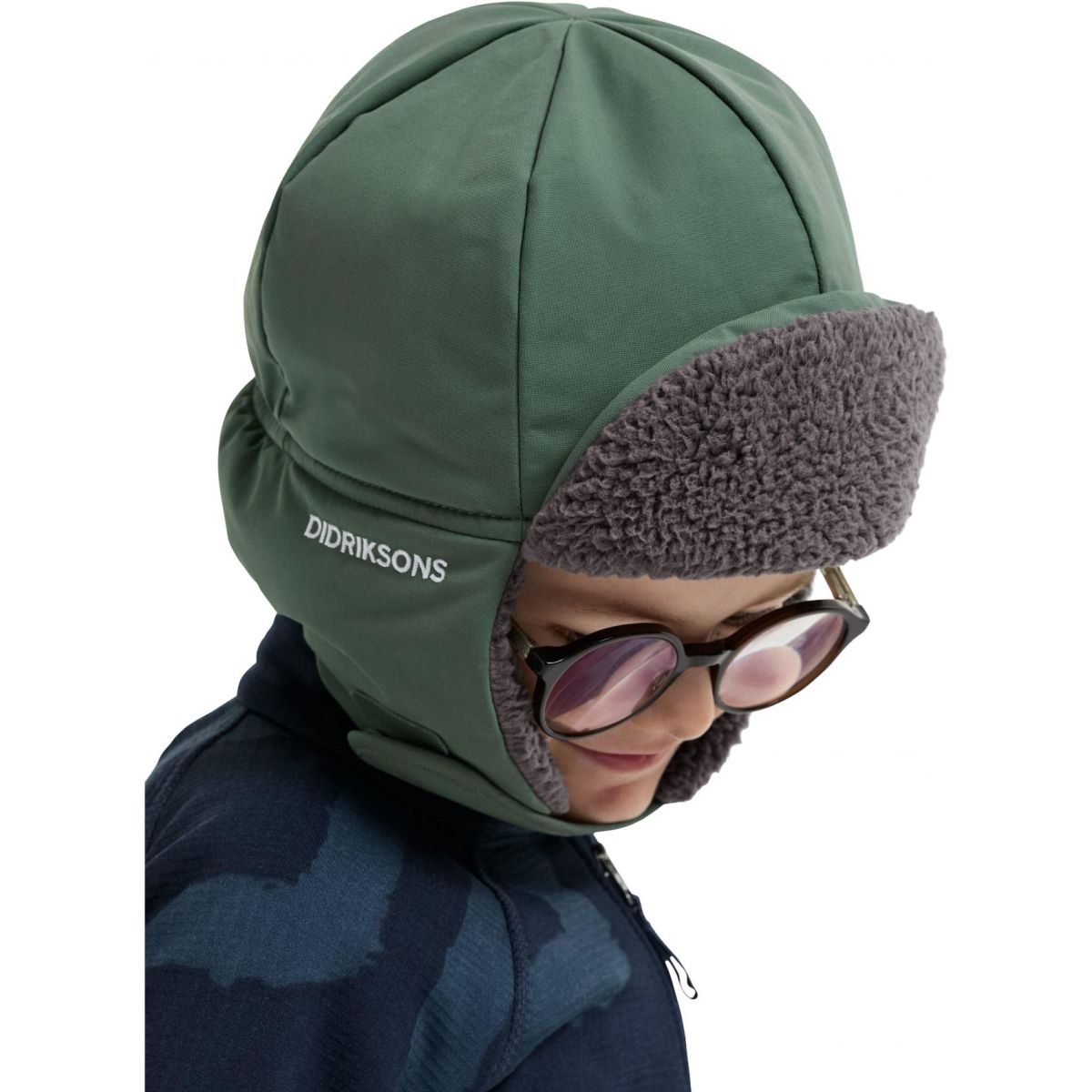 Didriksons Biggles Cap 7, Mütze, Kinder, dunkelgrün — 2
