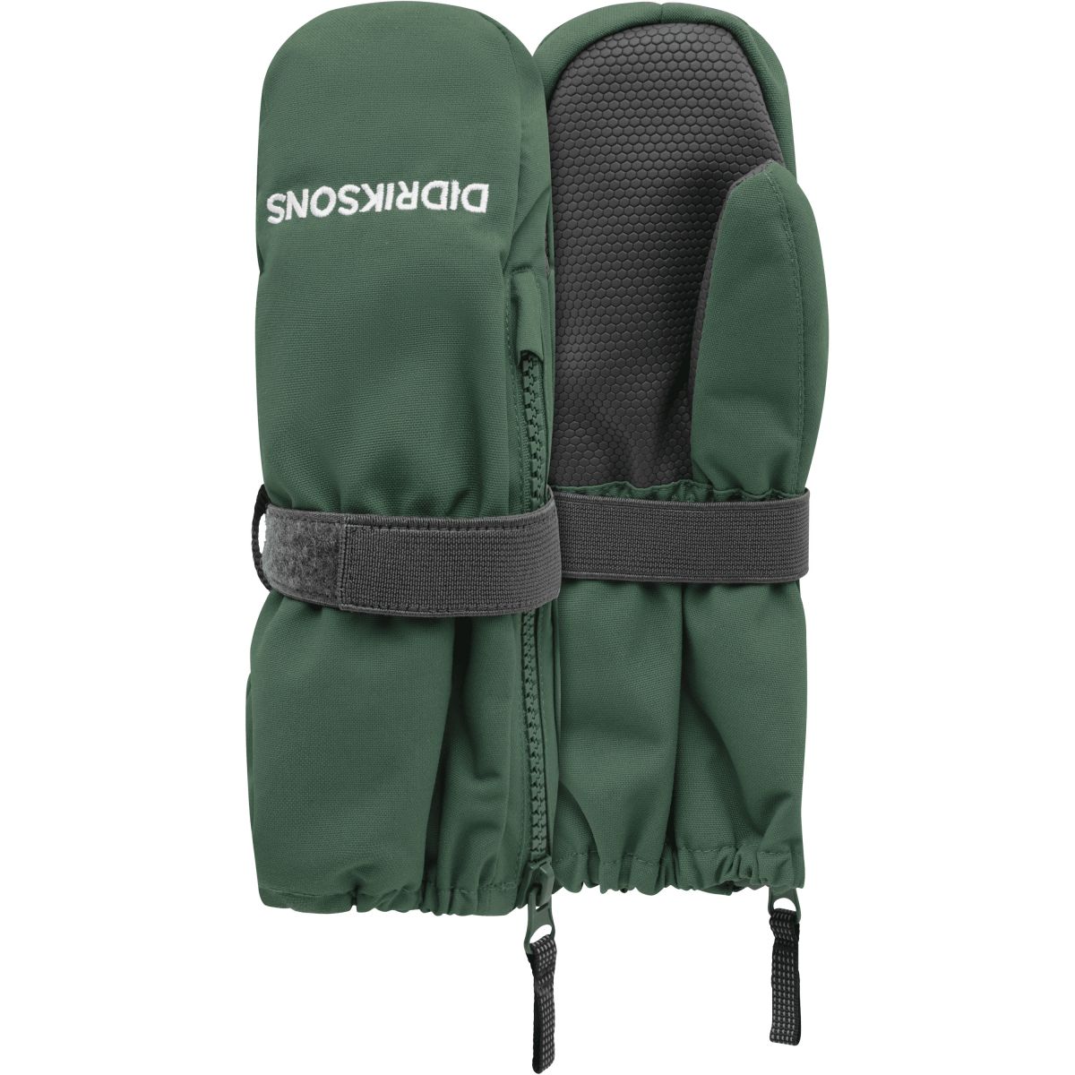 Didriksons Biggles Zip 9, Fäustlinge, Kinder, dunkelgrün — 2