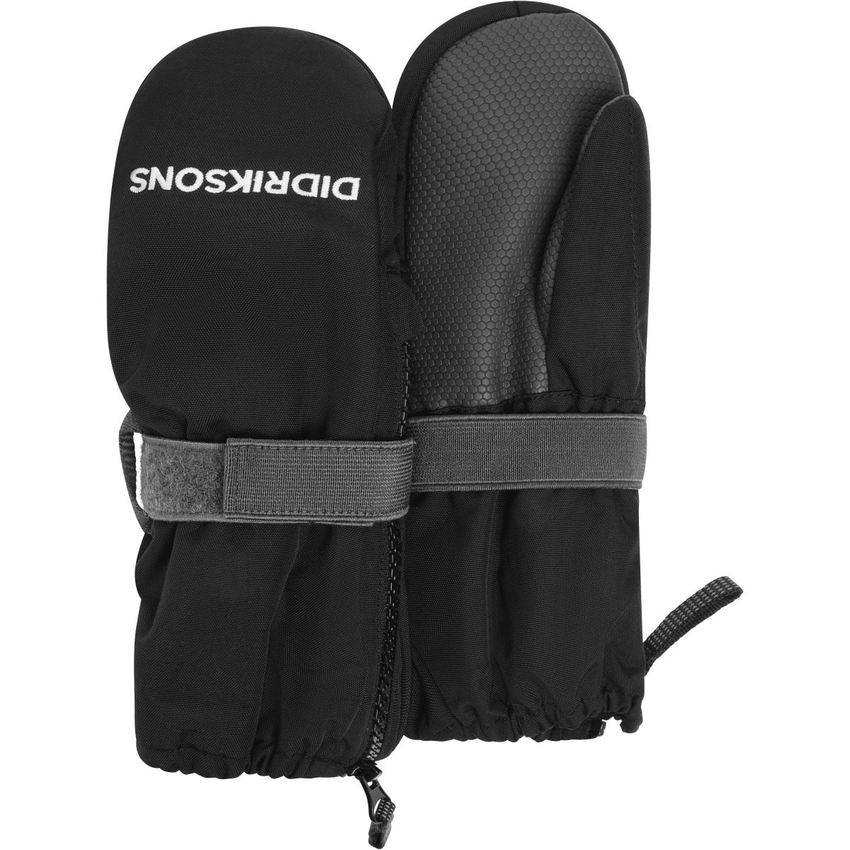 Didriksons Biggles Zip 9, Fäustlinge, Kinder, schwarz — 2