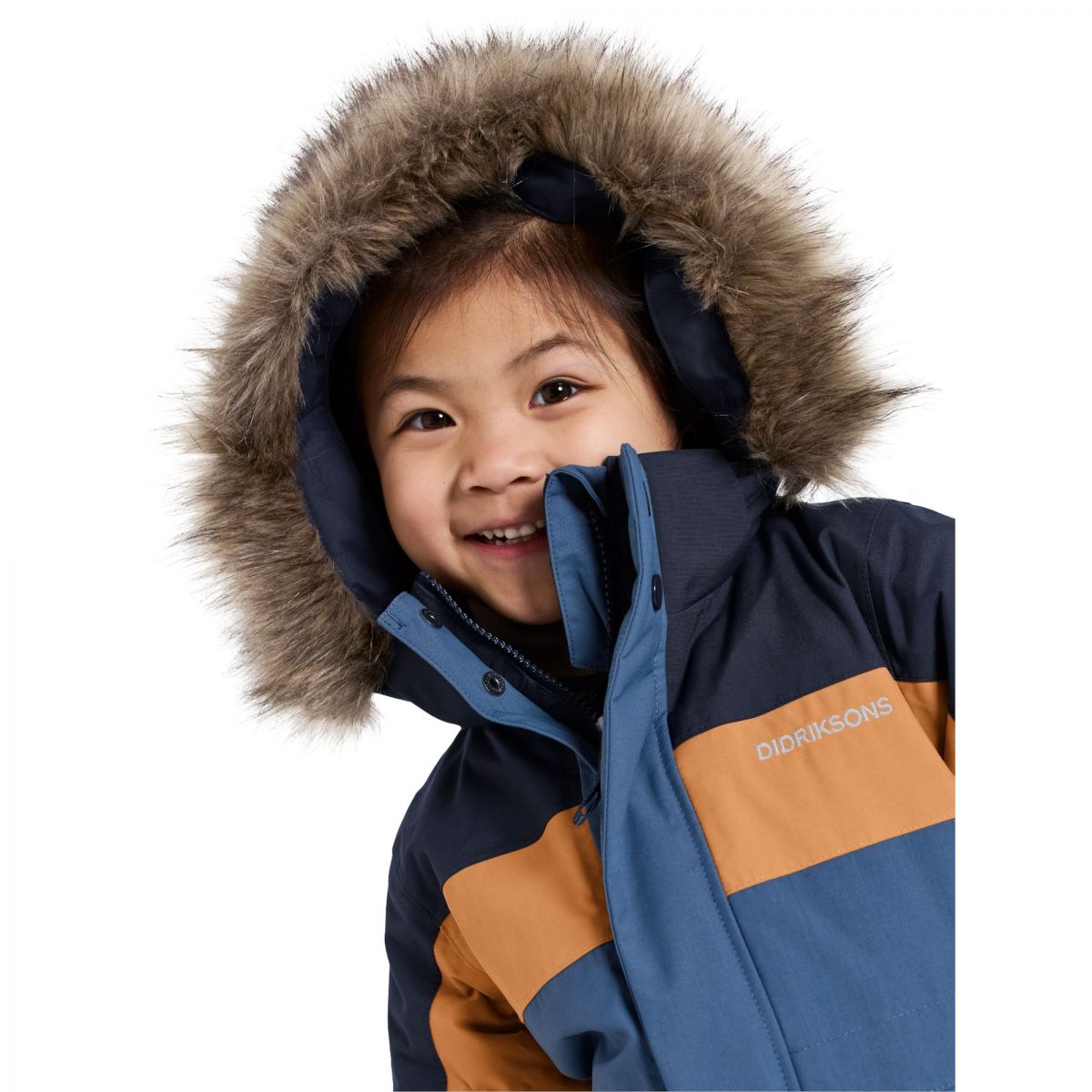 Didriksons Bjärven, Schneeanzug, Junior, blau/orange — 2