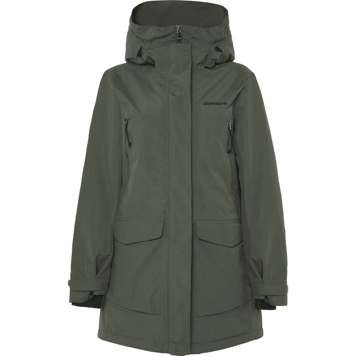 Didriksons Felia, Parka, Damen, dunkelgrün — 2