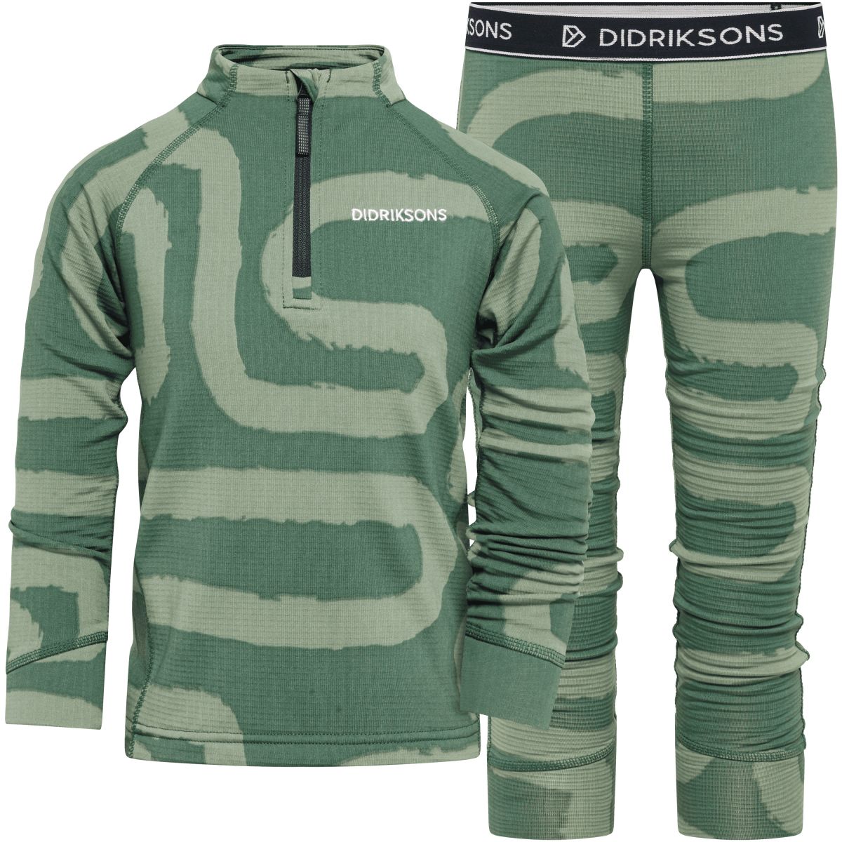Didriksons Jadis 5, Skiunterwäsche-Set, Kinder, grün — 2