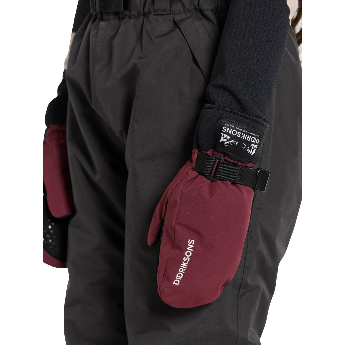 Didriksons Lovas, Fäustlinge, Junior, dunkelrot — 2