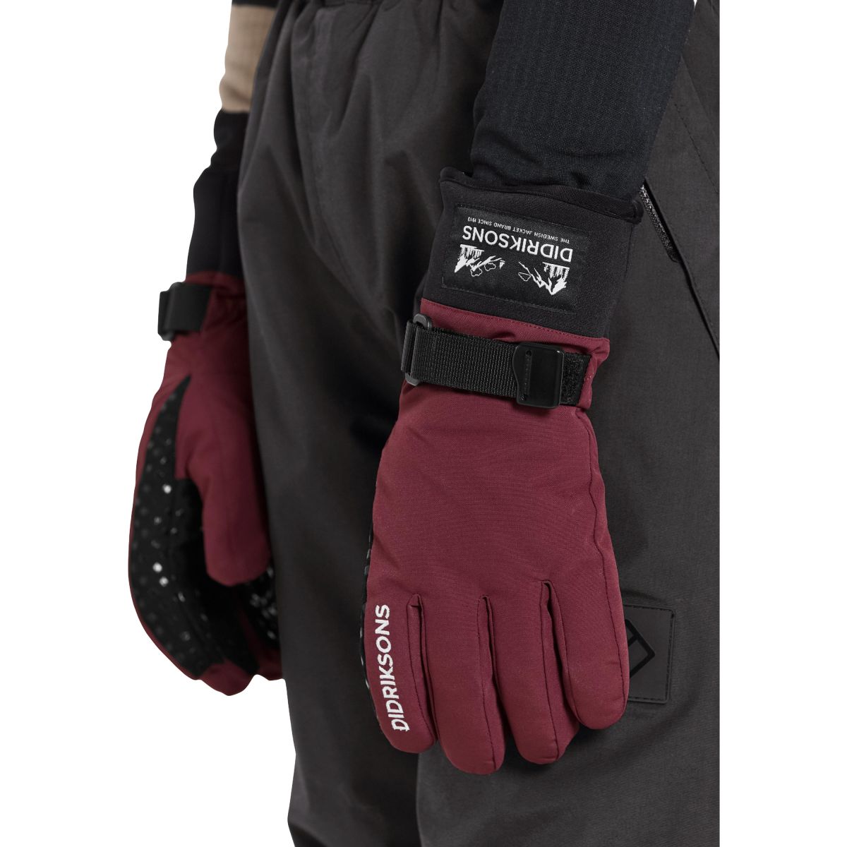 Didriksons Lovas, Handschuhe, Junior, dunkelrot — 2