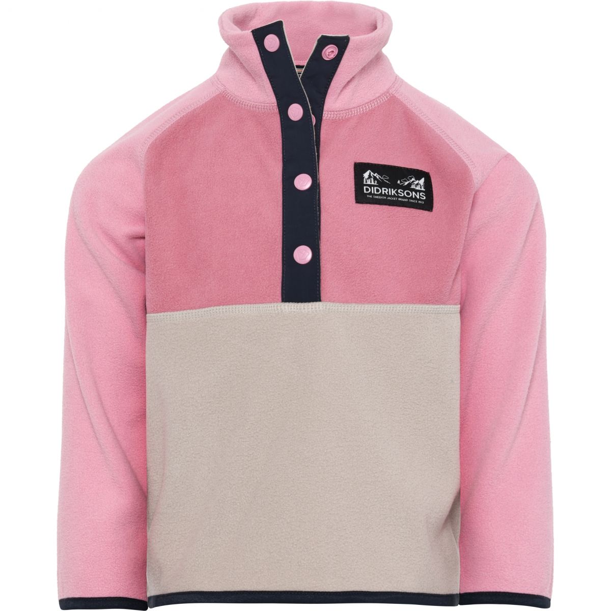 Didriksons Monte, Fleecepullover, Junior, rosa — 2