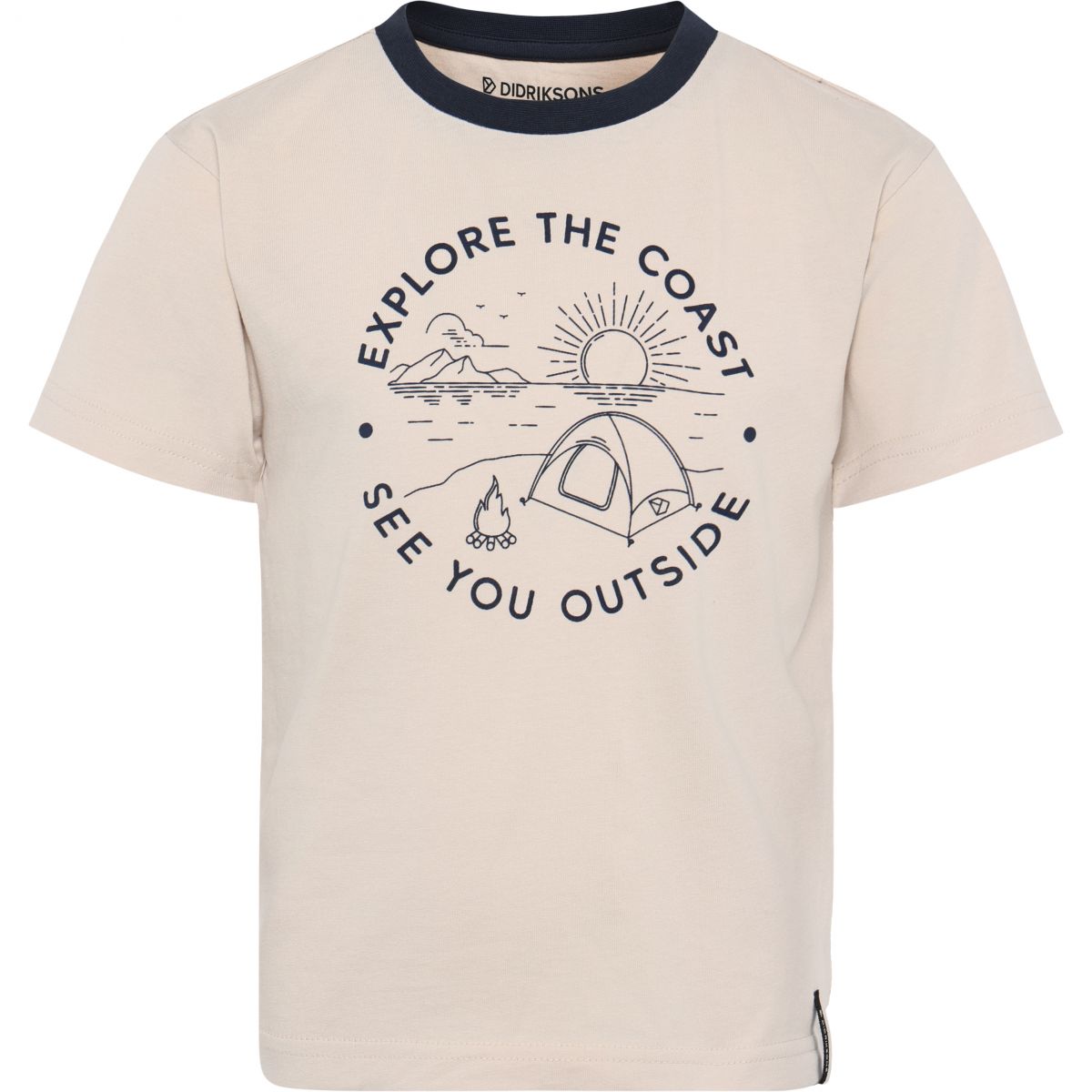 Didriksons Mynta, T-Shirt, Junior, beige — 2