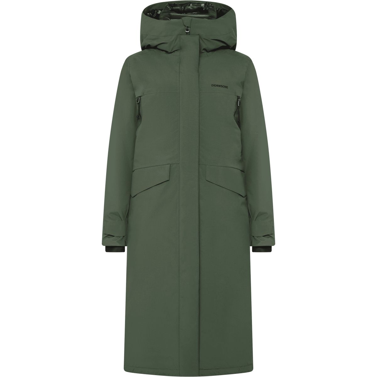 Didriksons Neja Long, Parka, Damen, dunkelgrün — 2